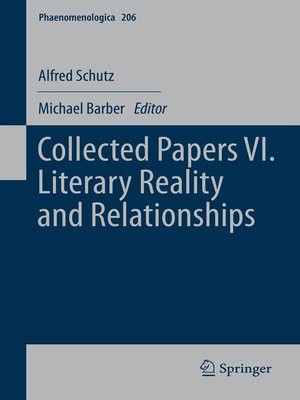 cover image of Collected Papers VI. Literary Reality and Relationships